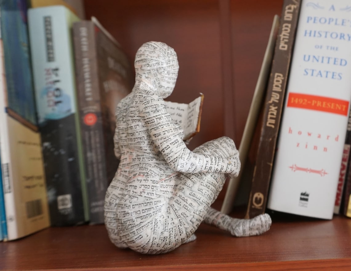 Reading Woman Paper Mache Bookshelf Decor Bookish Gift Etsy
