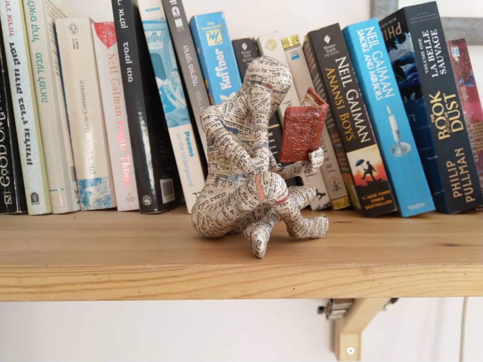 Reading Woman Paper Mache Bookshelf Decor Bookish Gift Etsy