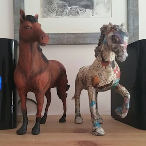 Paper mach horse sculpture