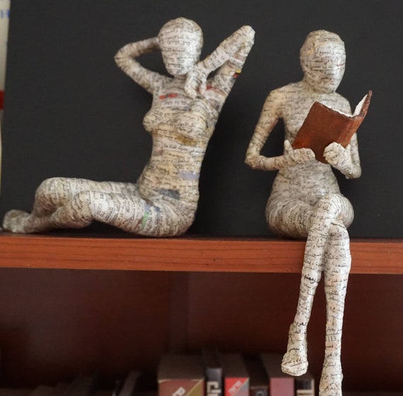 A Paper Mache Sculpture of a Young Woman - Etsy
