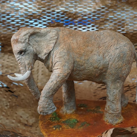 Olifant sculptuur mache sculptuur item - Etsy Nederland