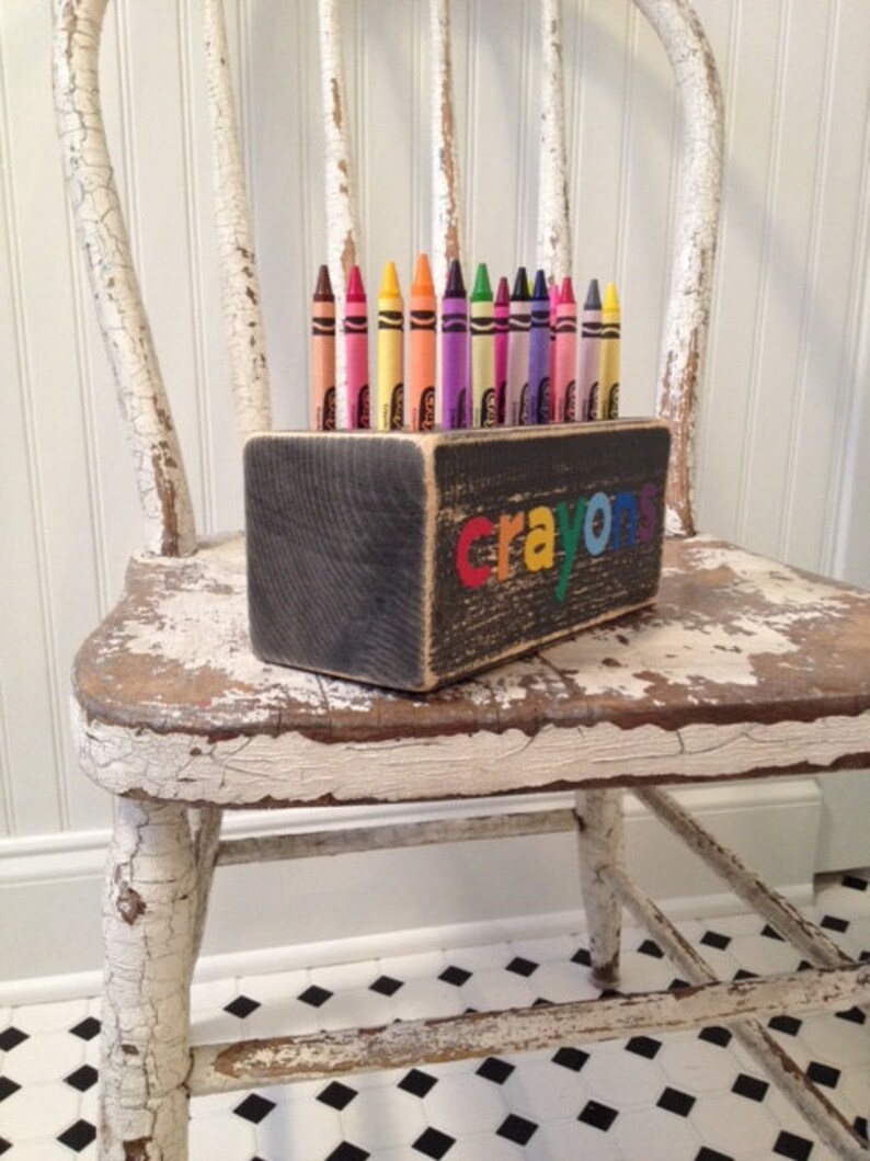 wall mounted crayon holder