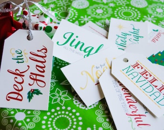 Classical Christmas Song Gift Tags • 10 Count Variety Pack • INSTANT DOWNLOAD Digital Files Only