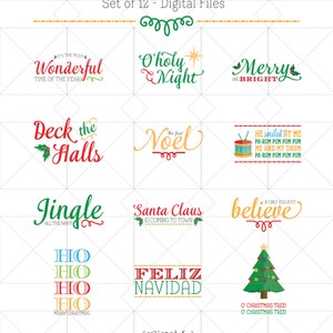 INSTANT DOWNLOAD DIY Printable Color 5x7 Classical Christmas Cards 12 ...