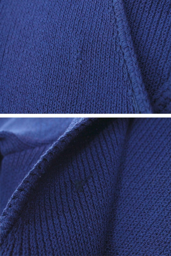 Vintage ST. JOHN Wool Knit Dress Deep Royal Blue … - image 9