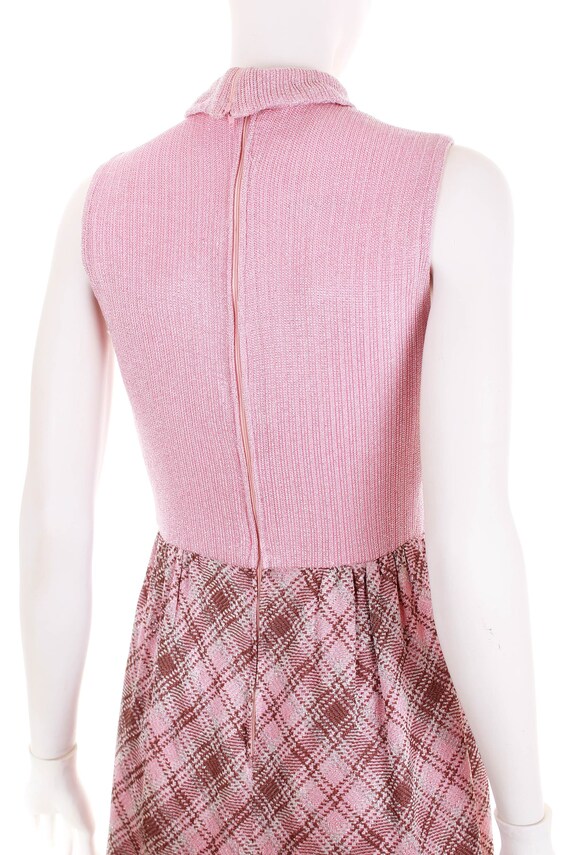 1970s Vintage Futura Couture Pink Silver Lurex 2p… - image 5