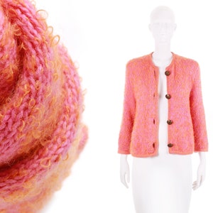 Shaggy loop store knit cardigan