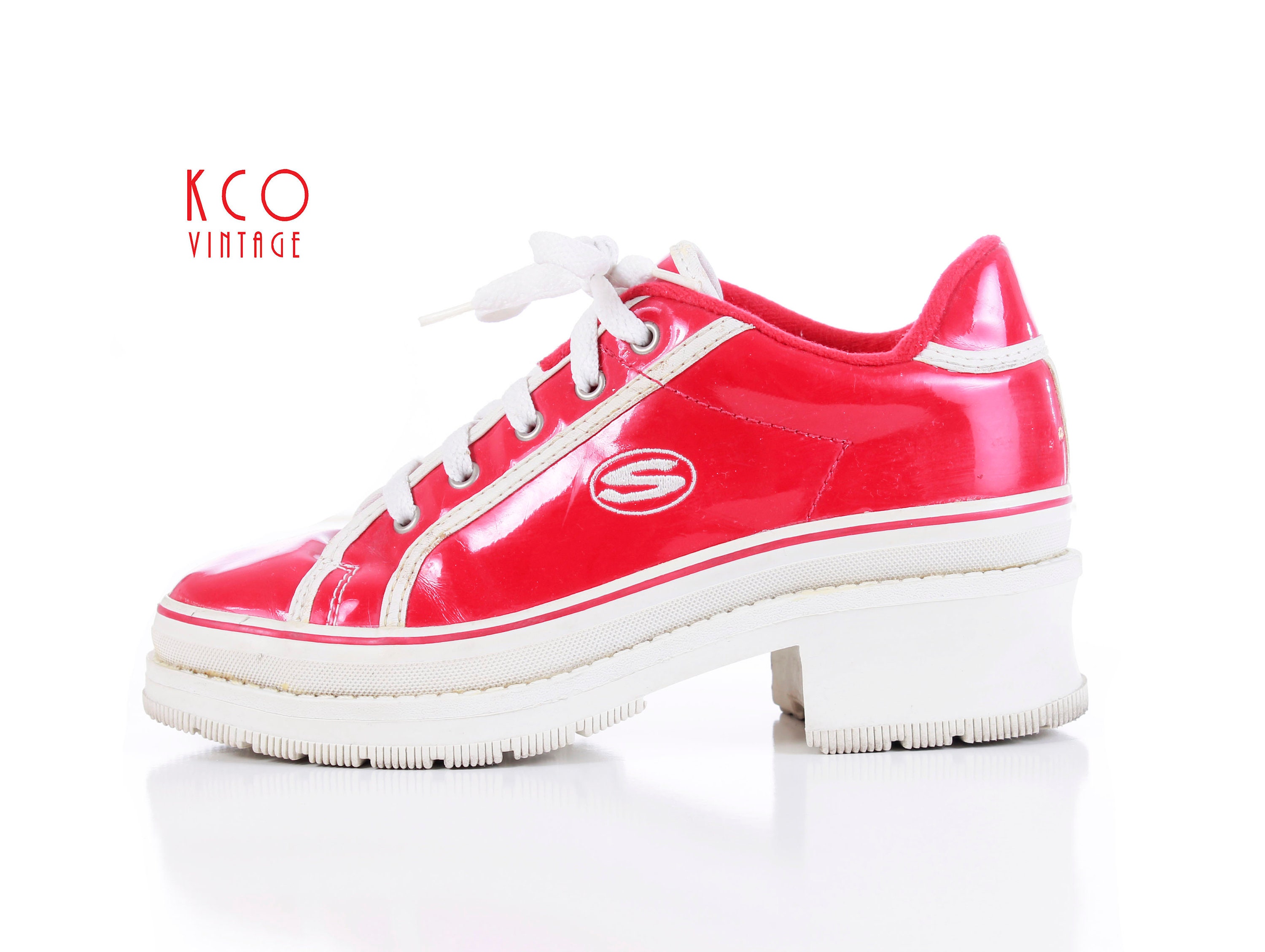 SKECHERS Patent Leather Fashion Sneakers