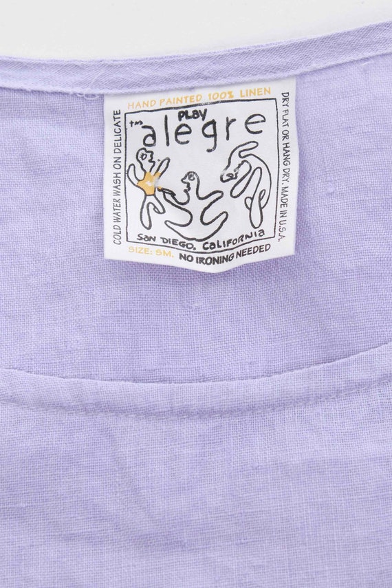 Play Alegre Linen Boxy Top in Lavender Hand Paint… - image 8