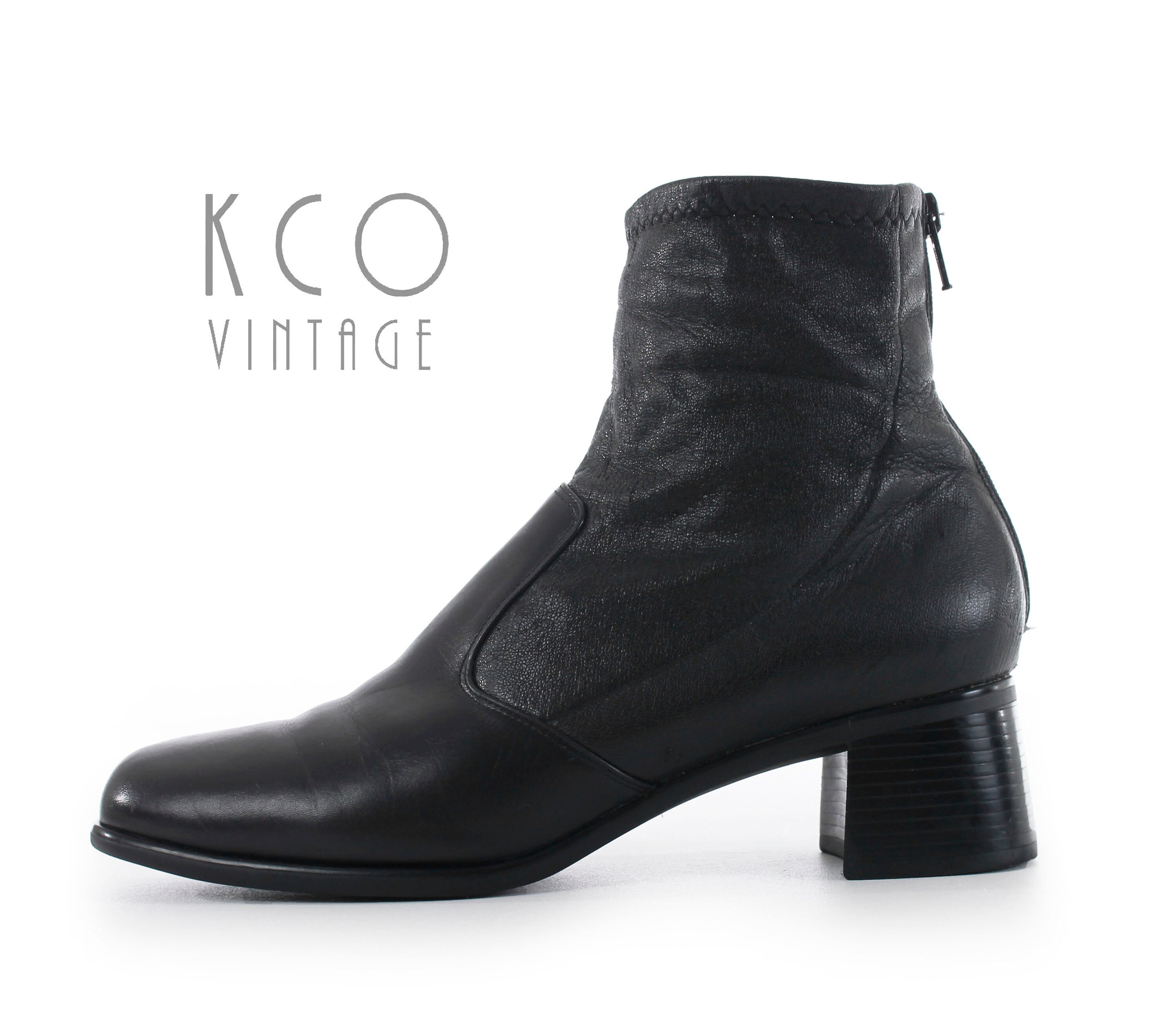 les bottines noires portion cuir ; s vintage made in usa chaussures ; s minimaliste talon munro femmes et bloc ; s taille , - royaume - uni - , - les bottines noires portion cuir ; s vintage s made in usa chaussures ; s vintage minimaliste talon munro femmes et bloc ; s taille , - royaume - uni - , - 5fb28e