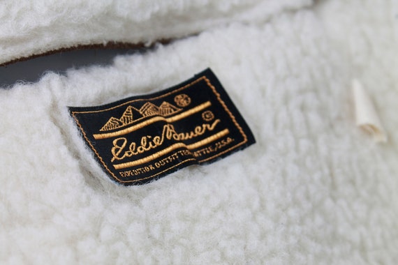 Vintage Eddie Bauer Suede Faux Fur Lined Wedge Pl… - image 8