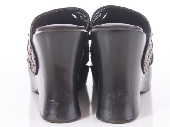 Vintage 90s MIA Black Studded Platform Clog Mule … - image 6