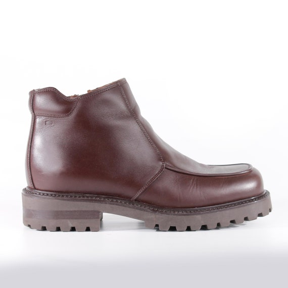 Men Vintage Skechers Boots Vintage Skechers Boots Mens 13 Chocolate Brown Leather Moc  main image 4