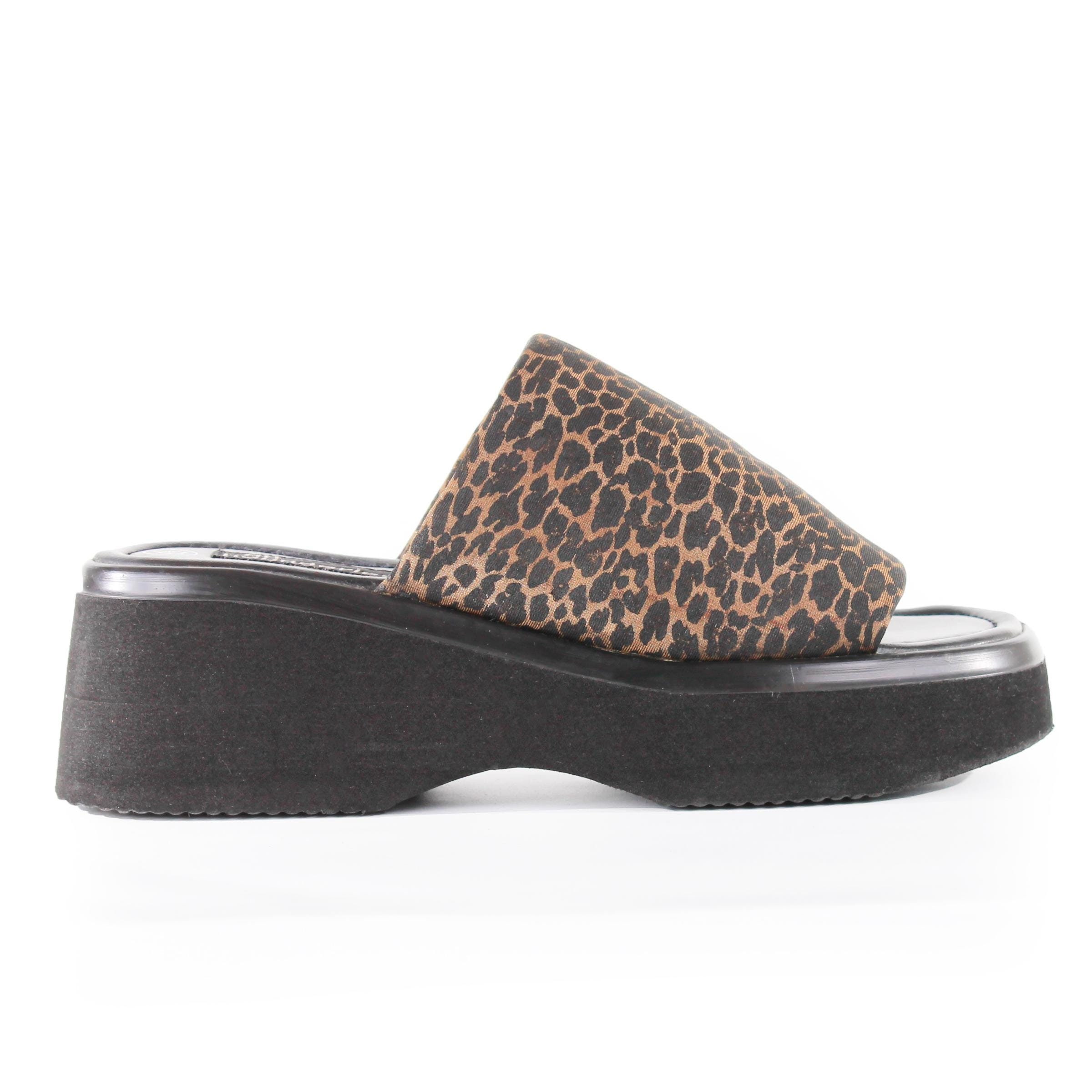 Platform Sandals Steve Madden Leopard Fur Slides Leopard Steve