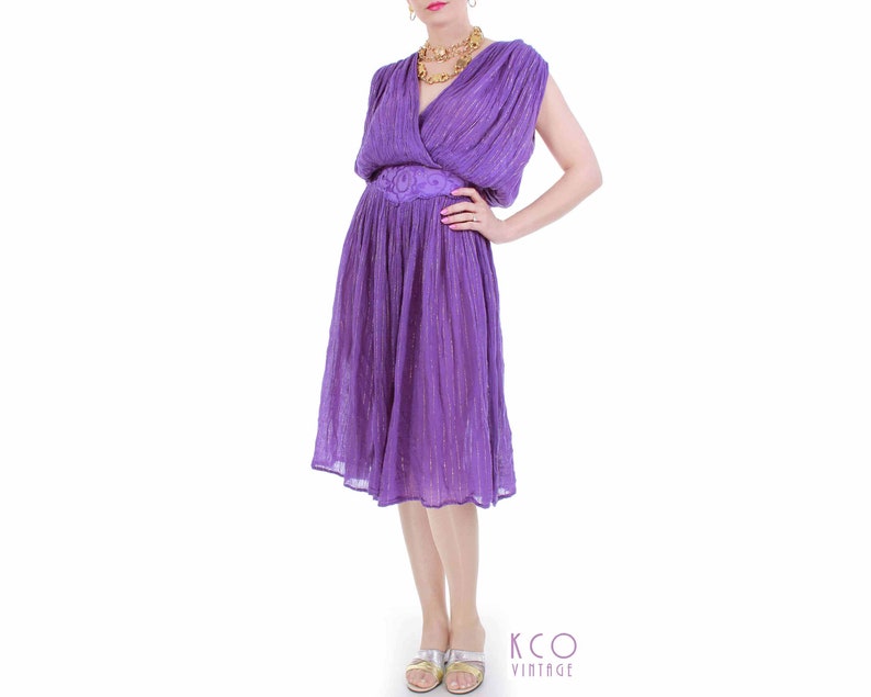 Purple Metallic Dress