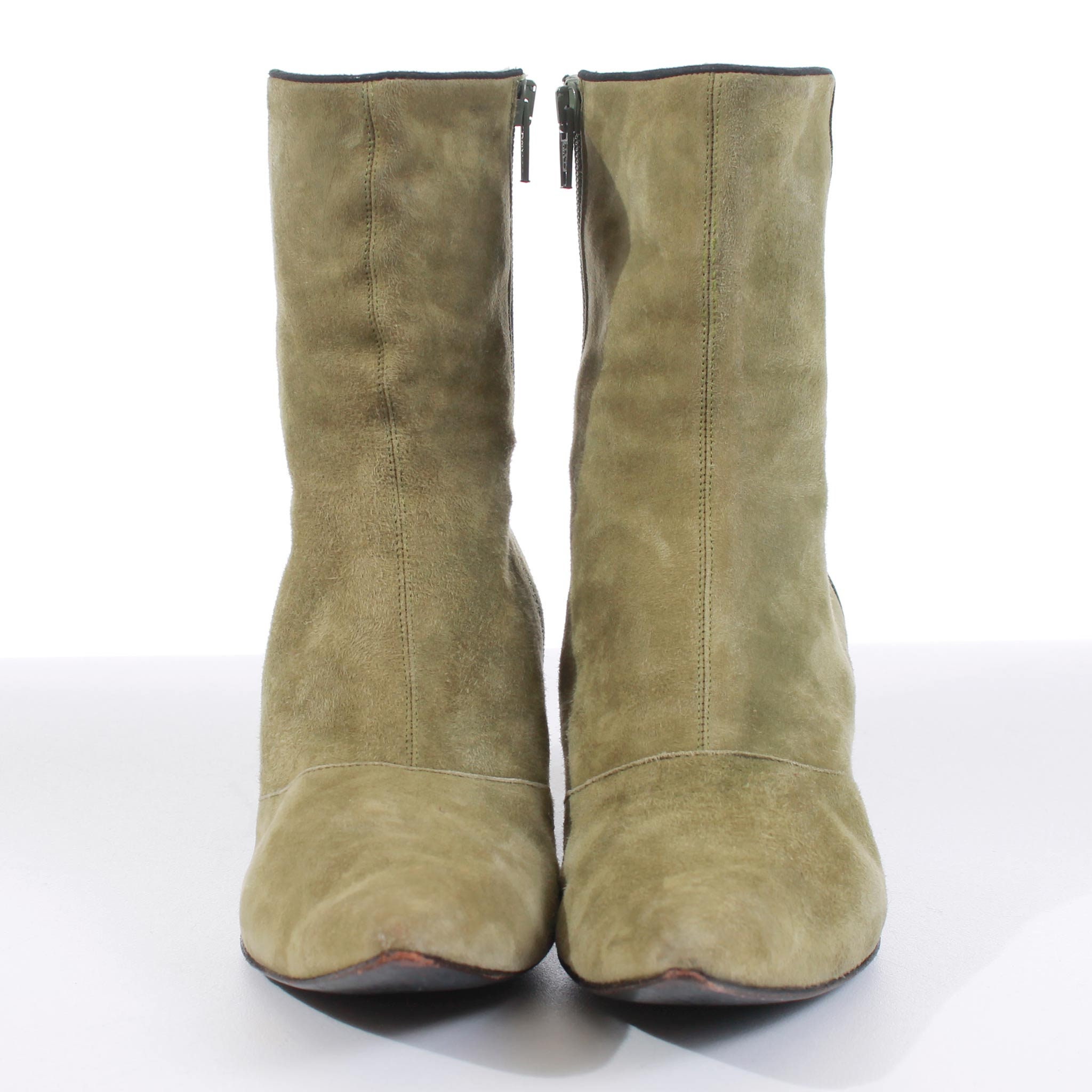 Mens Marc Jacobs suede booties/moccasins olive colored suede size 9 Stuart Weitzman  main image 2