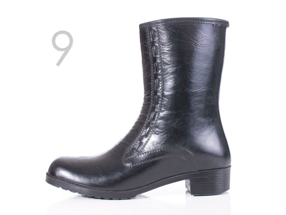 Bottes store vinyle noire