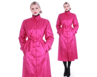 long pink raincoat