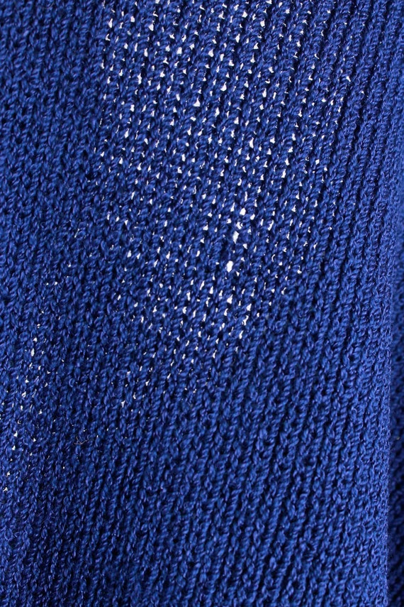 Vintage ST. JOHN Wool Knit Dress Deep Royal Blue … - image 8