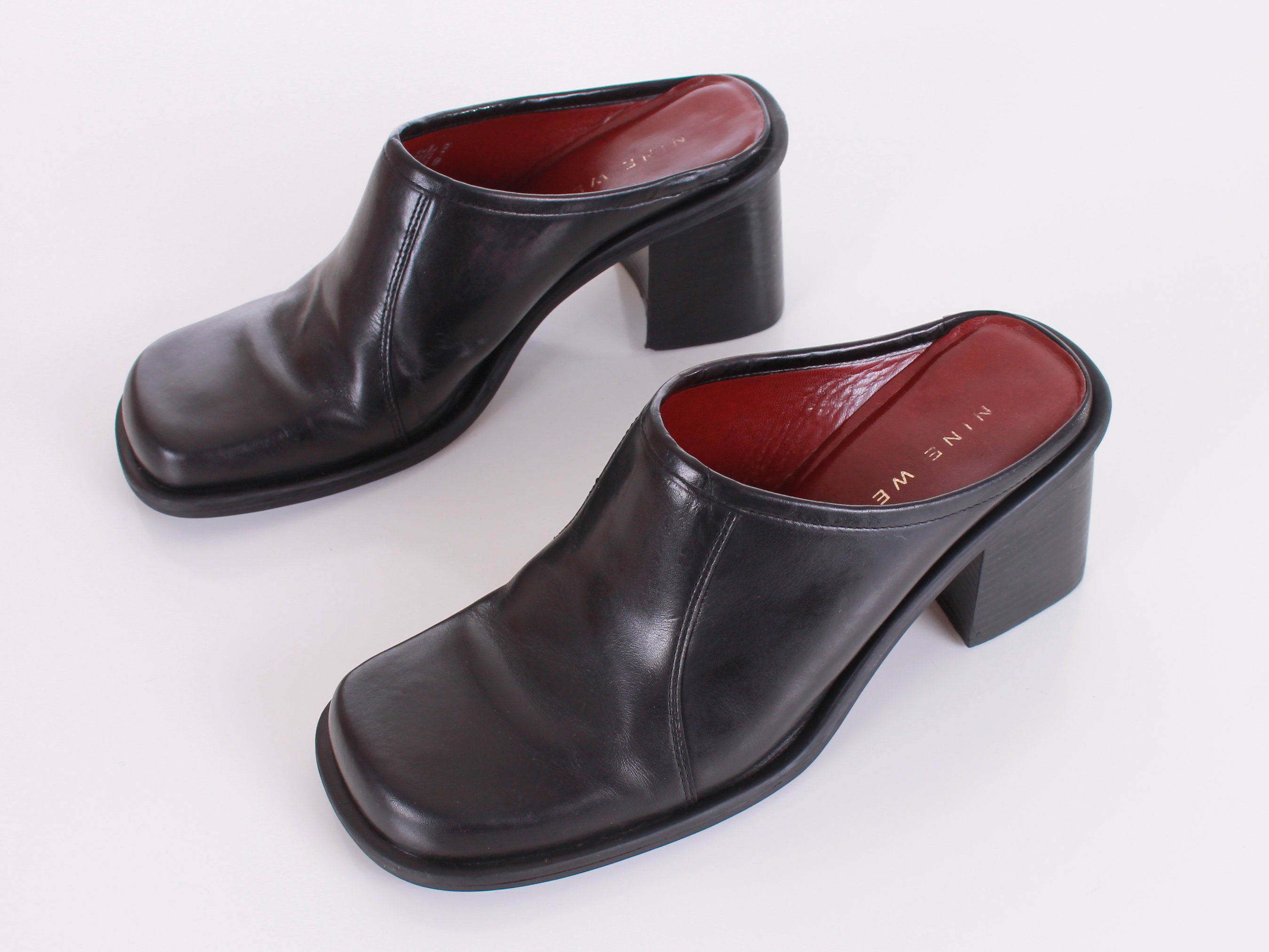 Nine west black best sale mules