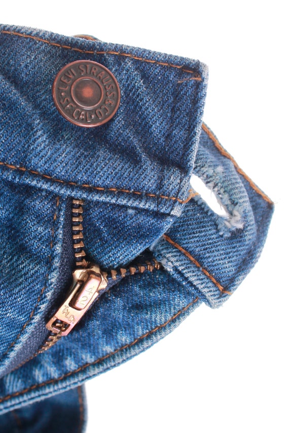 70s Vintage LEVIS Jeans High Waist Flare Orange T… - image 9