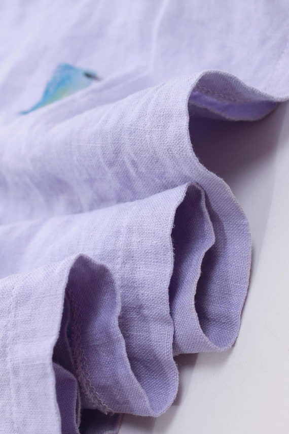 Play Alegre Linen Boxy Top in Lavender Hand Paint… - image 2