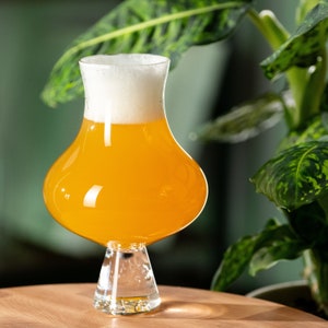 JuicyY Beer Glass, Handmade Glassware