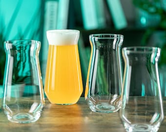 HAZY Ipa Glass - Set of 4, Handmade Glassware