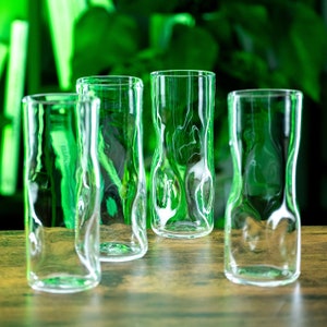 Subtle Beer Glass, Set of 4, Handmade Glassware image 5