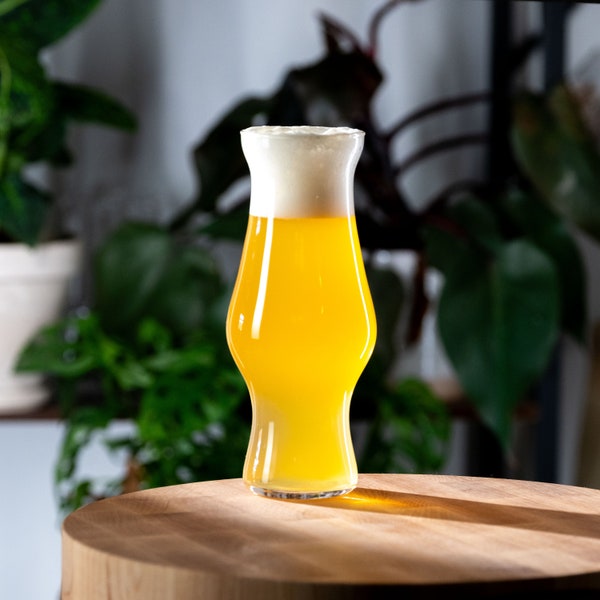 Vaso de cerveza Tulip, cristalería artesanal