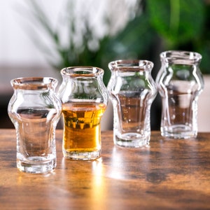 New-Fashioned Neat Glass, SET OF 4, Handmade Glassware image 1