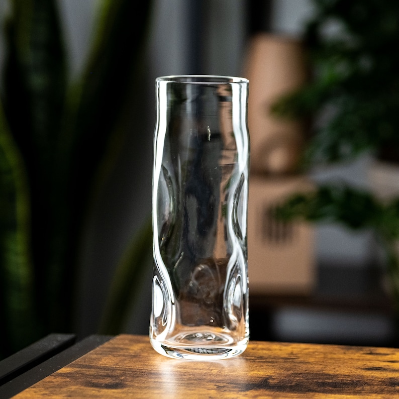 Subtle Beer Glass, Handmade Glassware image 6