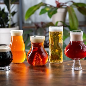 Select Set of Pretentious Beer Glasses, Craft Beer Glassware, THE, Subtle, JuicyY, Big Sexy and Sequel image 3
