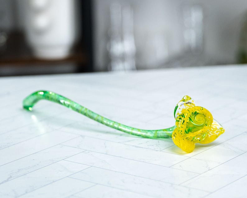 Glass Rose, Handmade Blown Glass image 9