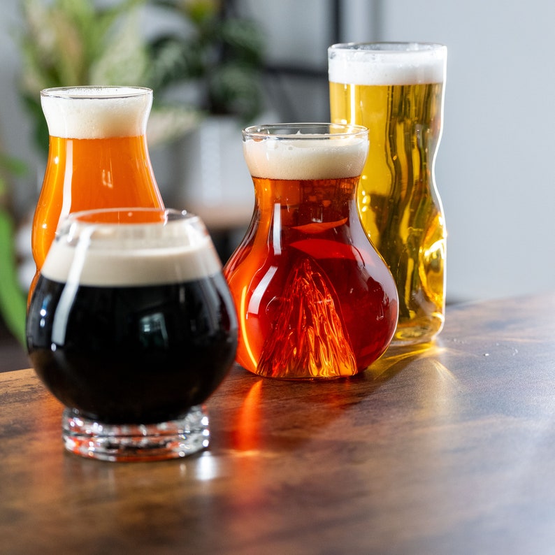 Select Set of Pretentious Beer Glasses, Craft Beer Glassware, THE, Subtle, JuicyY, Big Sexy and Sequel image 8