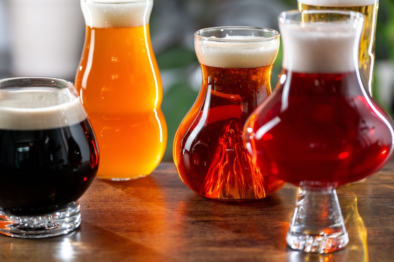 Select Set of Pretentious Beer Glasses, Craft Beer Glassware, THE, Subtle, JuicyY, Big Sexy and Sequel image 6