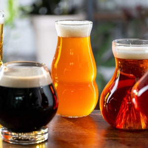 Select Set of Pretentious Beer Glasses, Craft Beer Glassware, THE, Subtle, JuicyY, Big Sexy and Sequel image 7