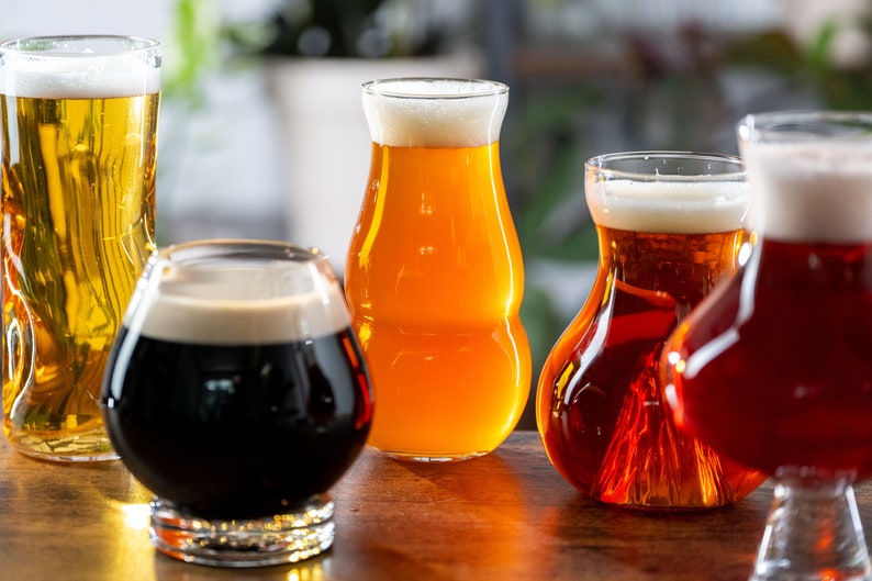 Select Set of Pretentious Beer Glasses, Craft Beer Glassware, THE, Subtle, JuicyY, Big Sexy and Sequel image 7