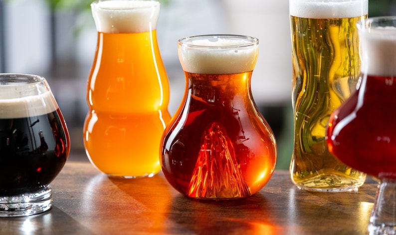 Select Set of Pretentious Beer Glasses, Craft Beer Glassware, THE, Subtle, JuicyY, Big Sexy and Sequel image 5