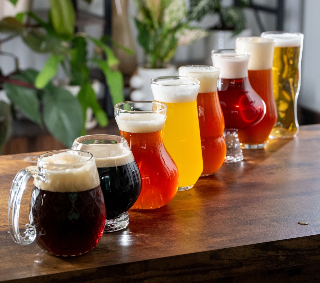 Besties Set of Pretentious Glassware , Craft Beer Glassware, Subtle