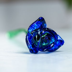 Glass Rose, Handmade Blown Glass image 7