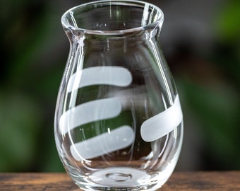 Hoppy Beer Glass, Universal Cut, Dashes, Carved Glass