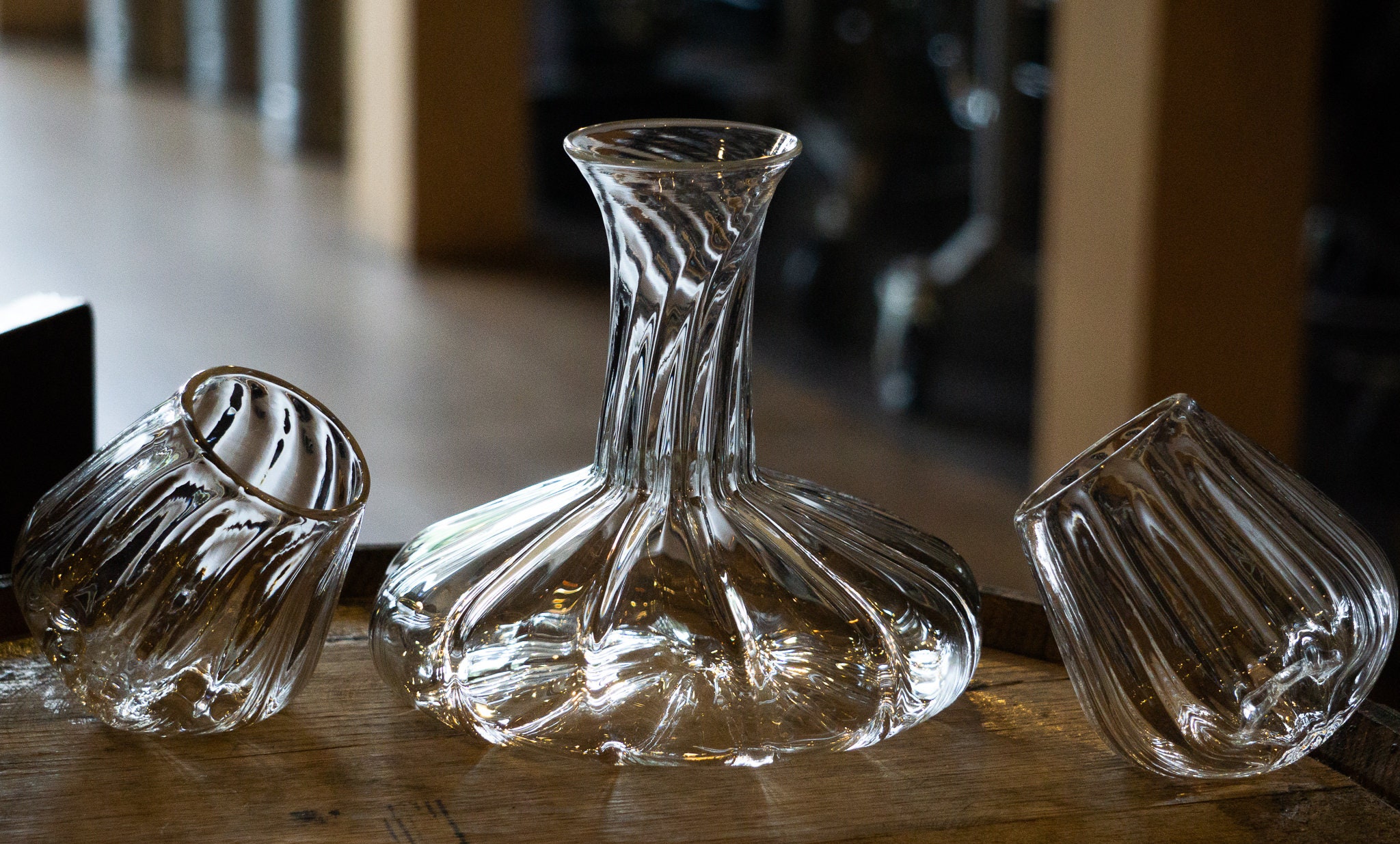 1750ML Wine Decanter Glass Iceberg Whiskey Decanter Glass Carafe
