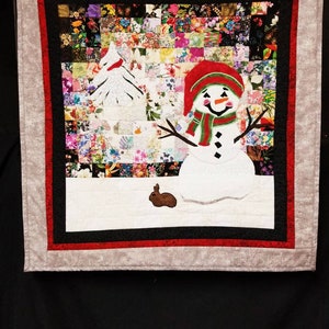 Frosty Snowman applique wall hanging.