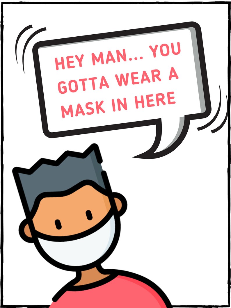 Fun cute mask required sign printable wear a mask for Etsy