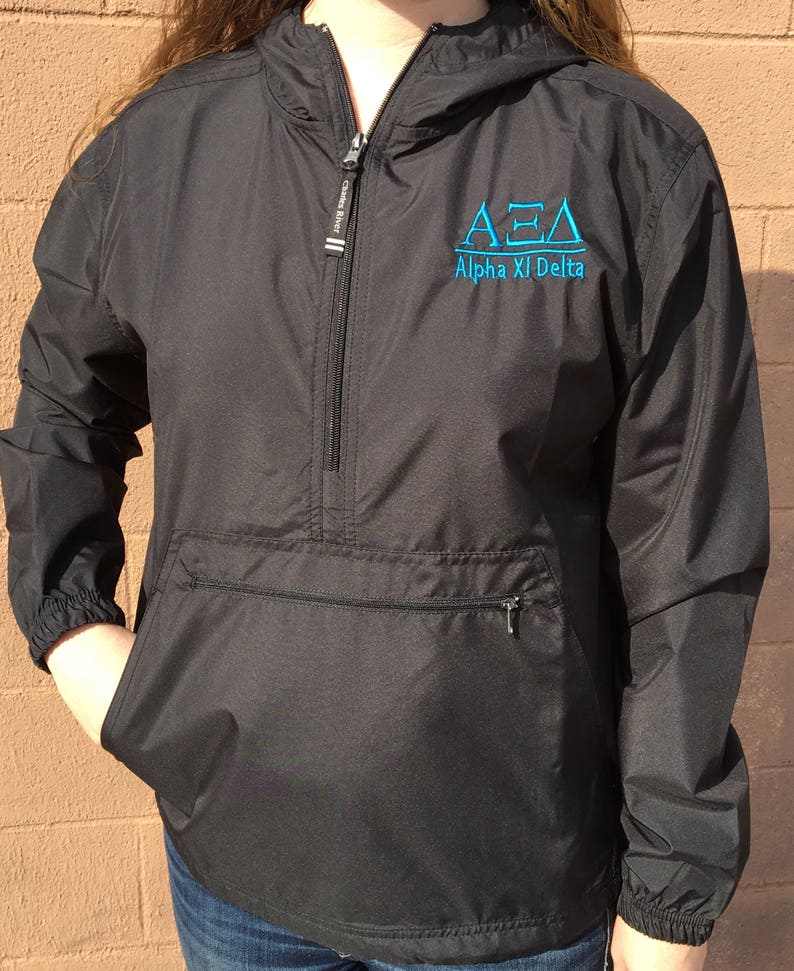Pullover sorority Rain Jacket Etsy