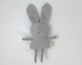 Cute baby bunny First baby toy handmade with love  Minimalist  Eco-friendly toy   No gender baby gift