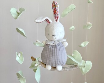 Lovely baby bunny soft and fluffy Eco-friendly plushie Handmade whit love  Minimalist plush