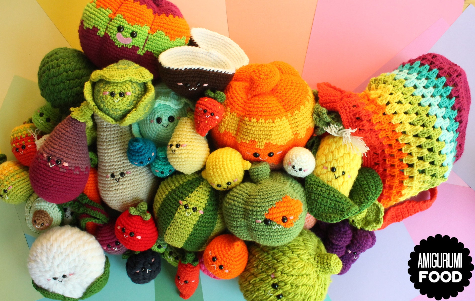 Crochet Bundle PATTERN/ Amigurumi Food 45 Patterns Fruits and - Etsy