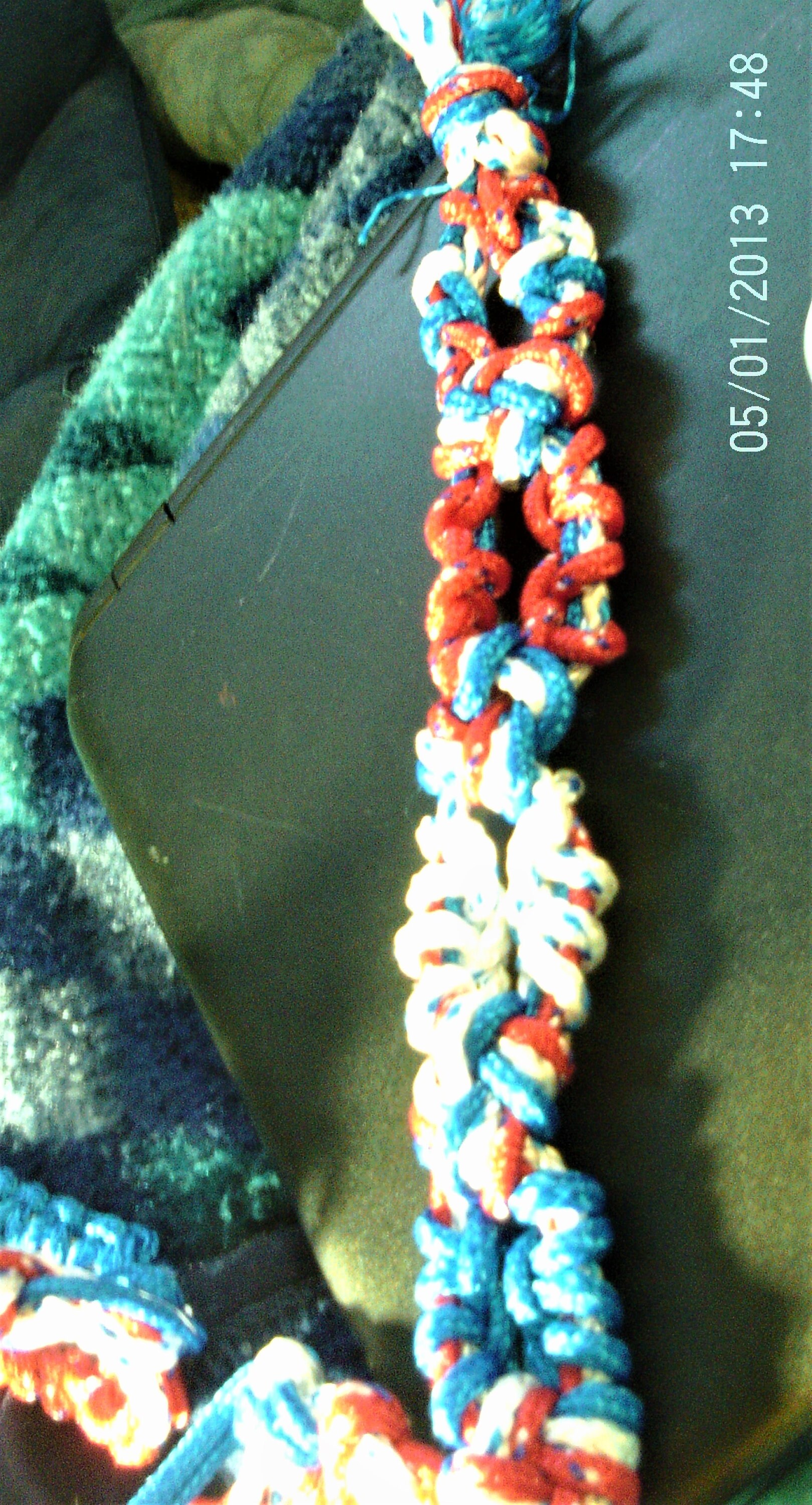 XL Macramé Plant/Pot/Glass Ball Hanger/ Planter in Patriotic Etsy